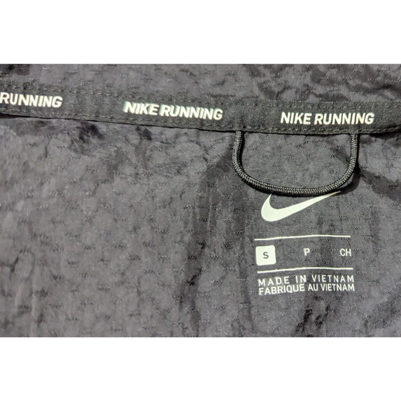 Nike Running sz S Division Jacket run black thin lightweight 1/4 zip 0150 - Picture 5 of 6